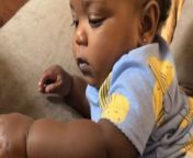 One thing kids aren&#39;t afraid of is being clear about what they want, and the proof is in this amusing video. &#60;br/&#62;&#60;br/&#62;Shared by Linwood Rideout, this clip features his adorable baby daughter, Linyx, letting him know that there are no breaks during patting time!&#60;br/&#62;&#60;br/&#62;&#92;